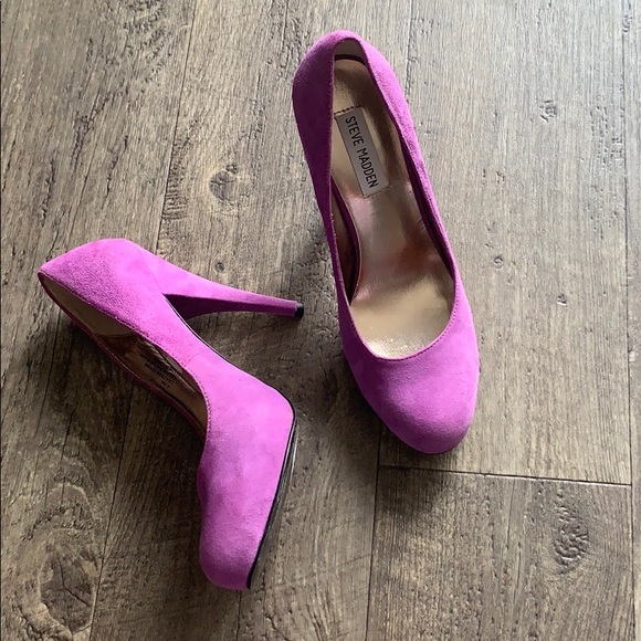 Steve Madden Shoes - STEVE MADDEN PURPLE SUEDE PUMPS